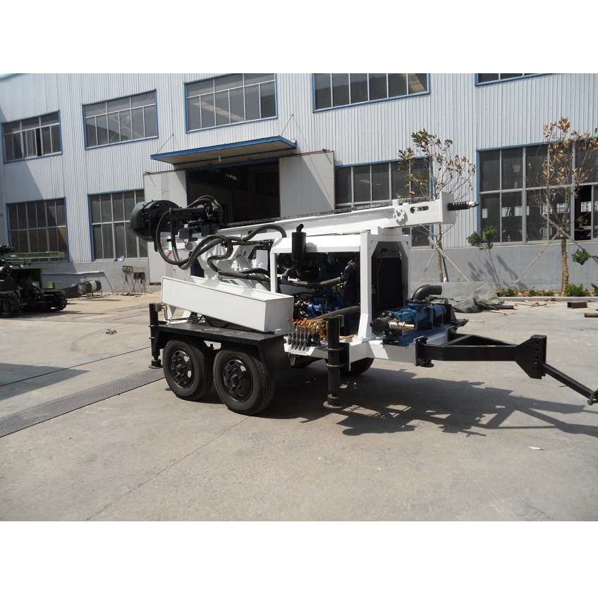 KQZ200 Driven Wheel Portable Hydraulic Water Well Drilling Rig